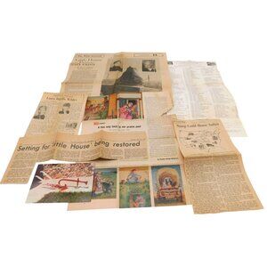 Laura Ingalls Wilder Little House on the Prairie Newspaper Clippings Lot 1970s